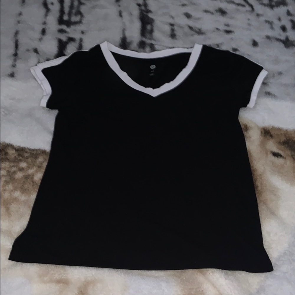 2/$10 SO black and white relaxed tee